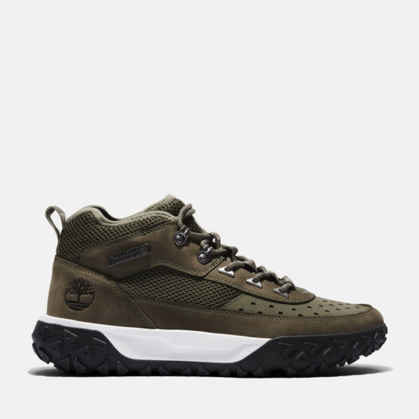 Timberland Bottine De Randonnée Greenstride Motion 6 À Lacets Mi-haute Pour Homme En Vert Foncé Vert, Taille 47.5