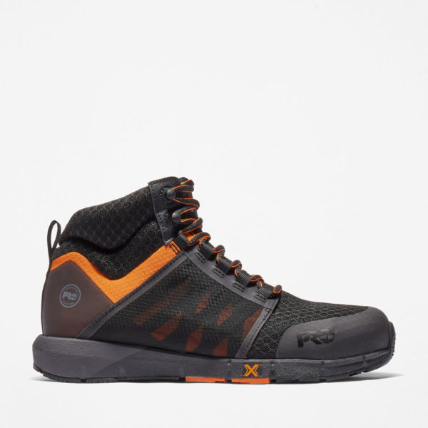 Timberland Bottine De Travail À Embout En Alliage Radius Pour Homme En Noir Et Orange Noir, Taille 47