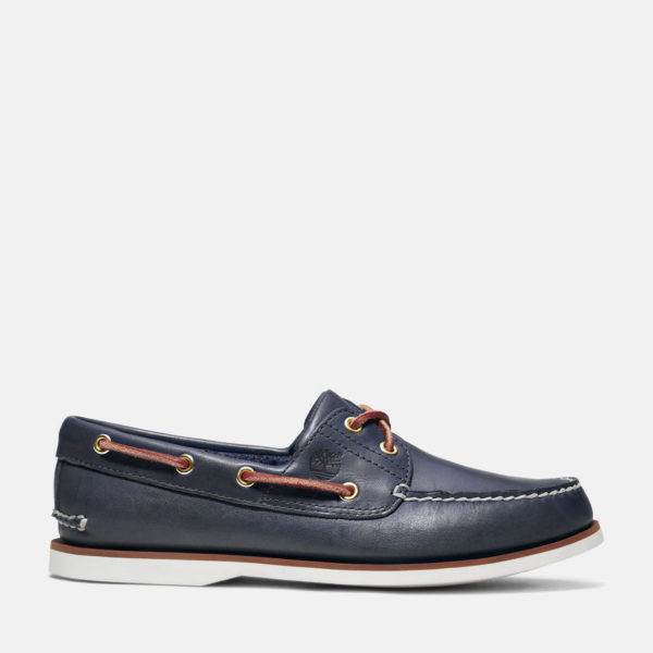 Timberland Chaussure Bateau Classique 2 Œillets Pour Homme En Bleu Bleu, Taille 50