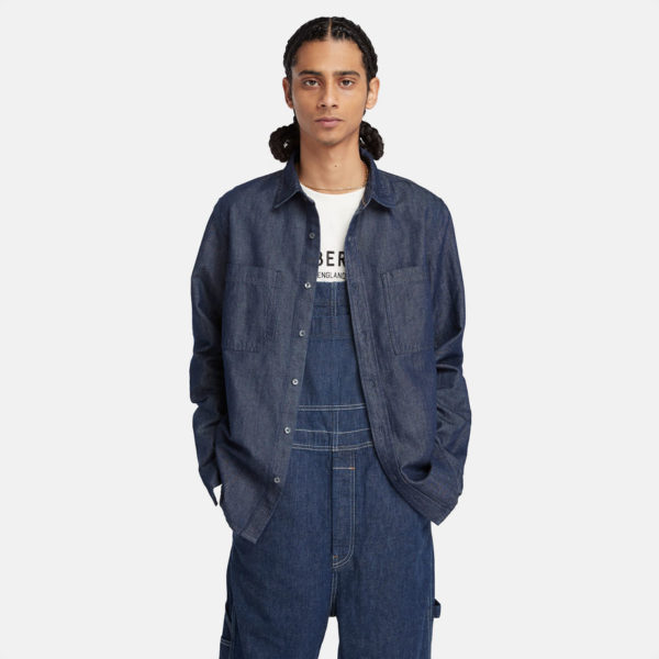 Timberland Chemise En Denim De Coton Et De Chanvre Windham Pour Homme En Indigo Indigo