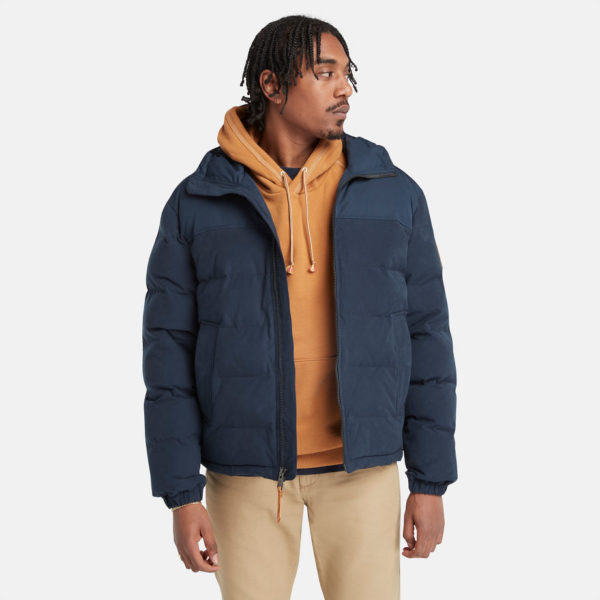 Timberland Doudoune Déperlante À Capuche Mountain Welch Pour Homme En Bleu Marine Bleu Marine