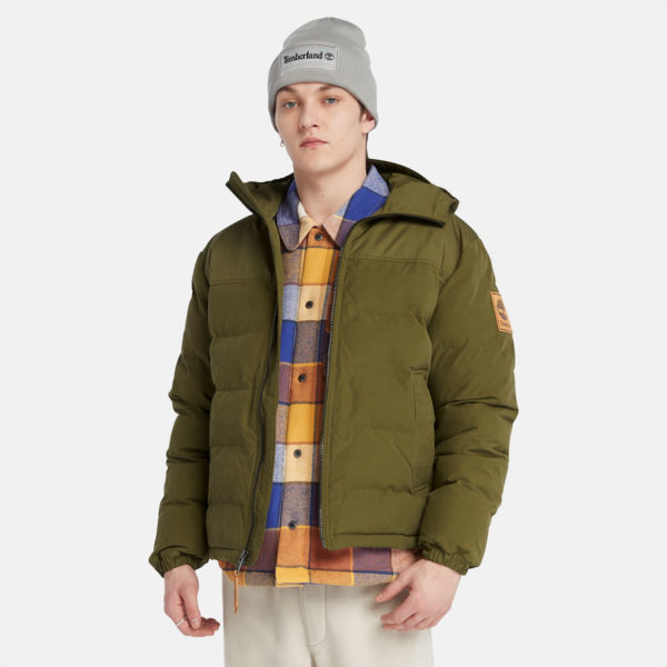 Timberland Doudoune Déperlante À Capuche Mountain Welch Pour Homme En Vert Vert