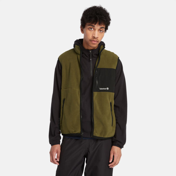 Timberland Gilet En Polaire Outdoor Archive Polartec 200 Series Pour Homme En Vert Vert