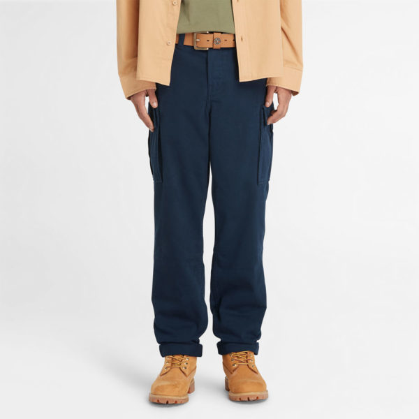Timberland Pantalon Cargo En Sergé Pour Homme En Bleu Marine Bleu Marine