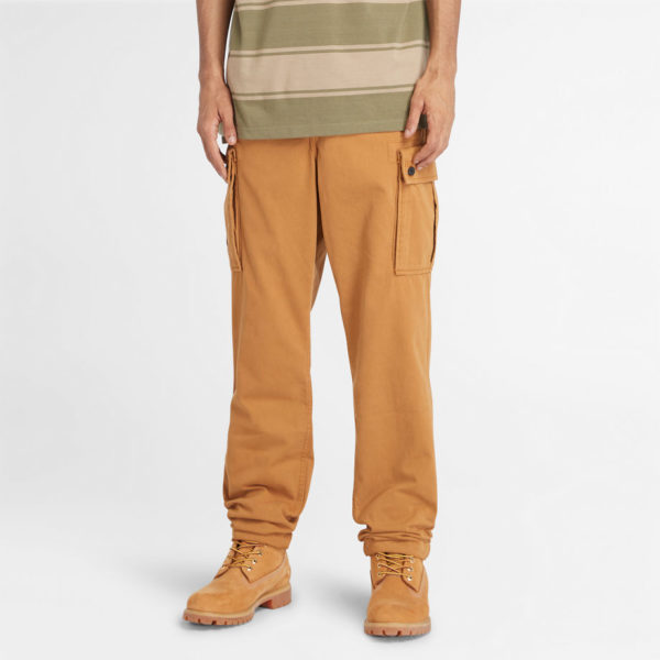 Timberland Pantalon Cargo En Sergé Pour Homme En Jaune Foncé Jaune