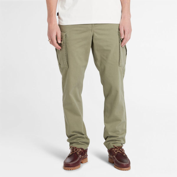 Timberland Pantalon Cargo En Sergé Pour Homme En Vert Vert, Taille 40 x 32