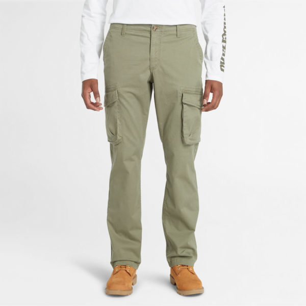 Timberland Pantalon Cargo En Sergé Pour Homme En Vert Vert, Taille 40 x 34