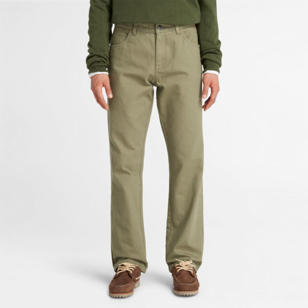 Timberland Pantalon Droit À 5 Poches Sandown Pour Homme En Vert Vert, Taille 40 x 32