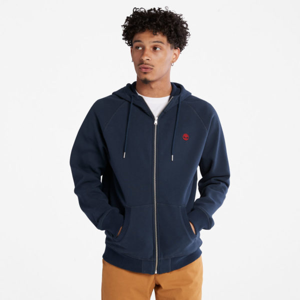 Timberland Polaire À Capuche Zippée Sur Le Devant Exeter River Pour Homme En Bleu Marine Bleu Marine, Taille S