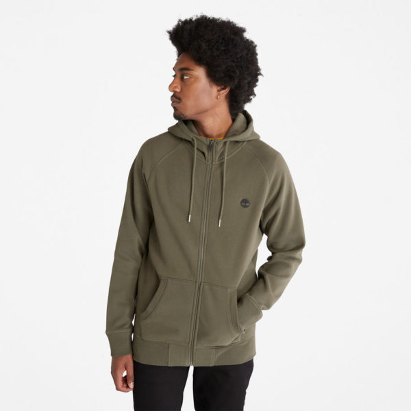 Timberland Polaire À Capuche Zippée Sur Le Devant Exeter River Pour Homme En Vert Foncé Vert, Taille XL