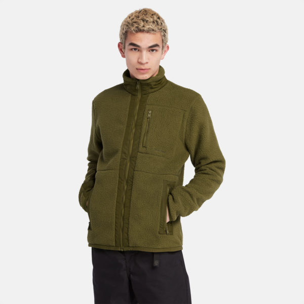 Timberland Polaire À Poil Longs Pour Homme En Vert Vert, Taille XL