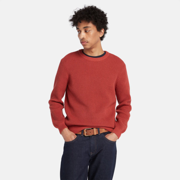 Timberland Pull À Col Rond Tuck Pour Homme En Rouge Rouge, Taille XL