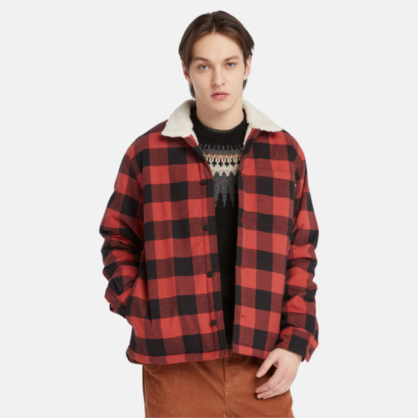 Timberland Surchemise À Carreaux Doublée En Polaire Buffalo Pour Homme En Rouge Rouge