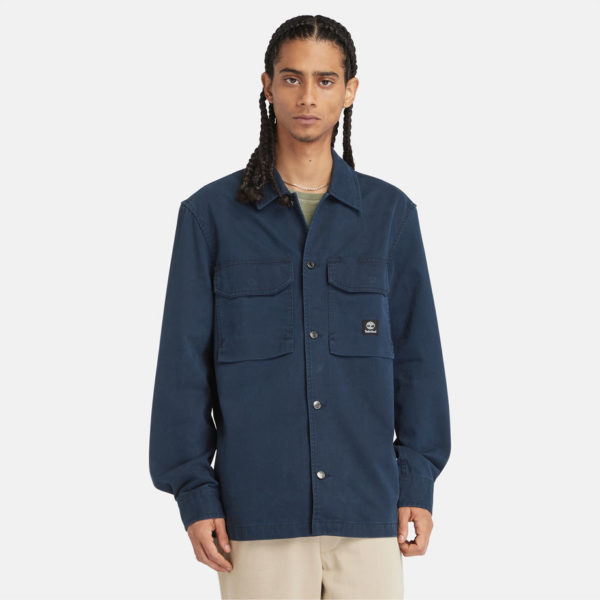 Timberland Surchemise Aspect Délavé Pour Homme En Bleu Foncé Bleu