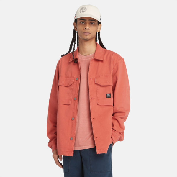 Timberland Surchemise Aspect Délavé Pour Homme En Rouge Rouge