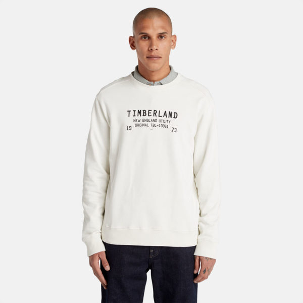 Timberland Sweat À Col Rond Style Utilitaire Pour Homme En Blanc Blanc, Taille XXL