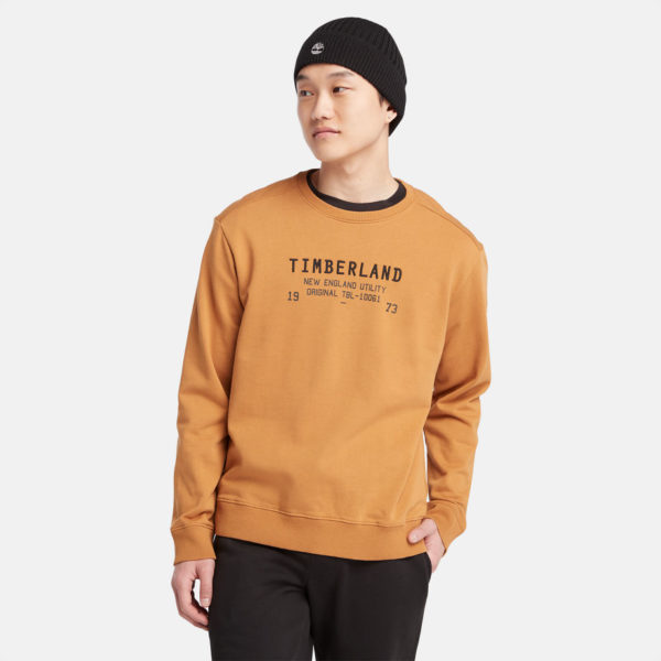 Timberland Sweat À Col Rond Style Utilitaire Pour Homme En Jaune Foncé Jaune, Taille S