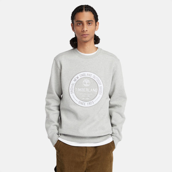Timberland Sweat-shirt À Col Rond Elevated Brand Carrier Pour Homme En Gris Gris, Taille XL
