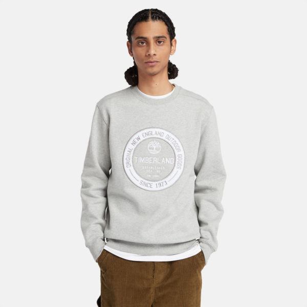 Timberland Sweat-shirt À Col Rond Elevated Brand Carrier Pour Homme En Gris Gris