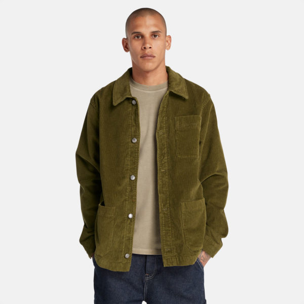 Timberland Veste Chore En Velours Côtelé Kempshire Pour Homme En Vert Vert, Taille XXL