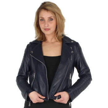 Blouson Giovanni  Blouson  42960 cuir ref_42960 Marine
