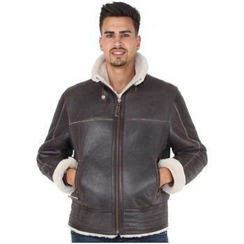 Blouson Pallas Cuir  Bombardier en mouton retourne ref 38175 Marron