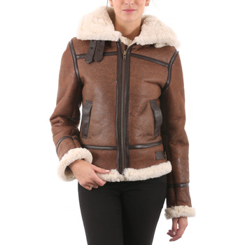 Veste Milpau  Bombardier Capuche Femme Marron