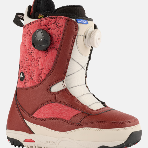 Burton – Boots de snowboard Limelight BOA® pour femme, Red / Stout White, 5.0