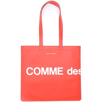 Sac a main Comme Des Garcons  Shopper  Huge Logo en cuir rouge