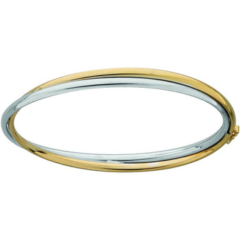 Bracelets Brillaxis  Bracelet jonc  bicolore or 9 carats