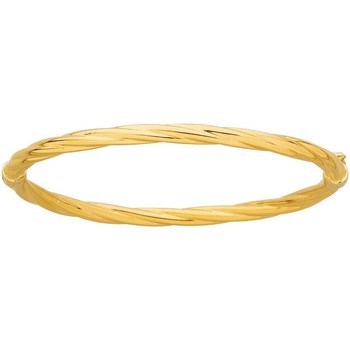 Bracelets Brillaxis  Bracelet jonc torsade or jaune 18 carats 4 mm