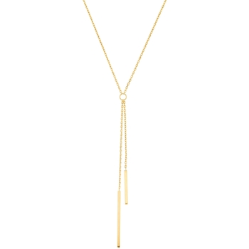 Collier Brillaxis  Collier  deux pendants chaîne tube 18k