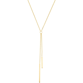 Collier Brillaxis  Collier  deux pendants chaîne tube 18k