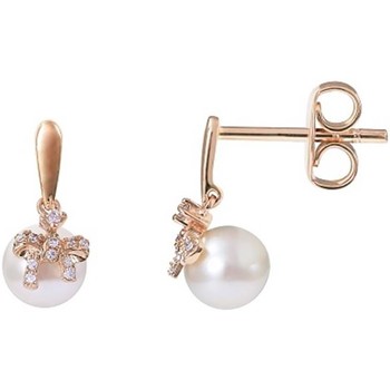 Boucles oreilles Brillaxis  Boucles d’oreilles  perles diamants noeuds