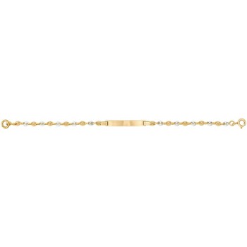 Bracelets Brillaxis  Identité bébé grain de café or 18 carats bicolore - Brillaxis