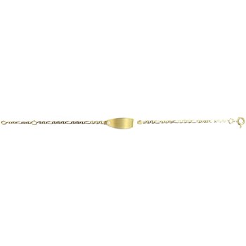 Bracelets Brillaxis  Identité bébé maille marine or jaune 18 carats - Brillaxis