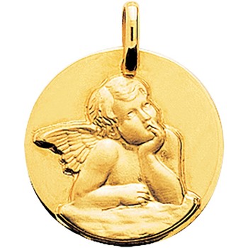 Pendentifs Brillaxis  Medaille  ange Raphaël or jaune 18 carats