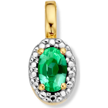 Pendentifs Brillaxis  Pendentif  Emeraude or bicolore 18 carats