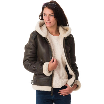 Veste Schott  LCW1257H DARK BROWN