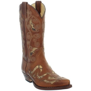 Bottes Sendra boots  Santiag Hommes  en cuir ref 21549 Tan