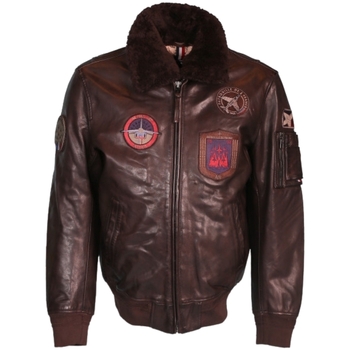 Blouson Patrouille De France  Blouson cuir  ref 54742 Marron