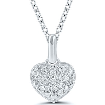 Pendentifs Brillaxis  Pendentif  coeur diamant or blanc