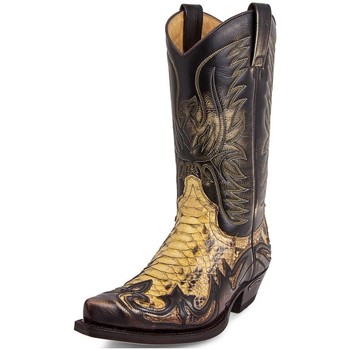 Bottes Sendra boots  Santiags  Hommes Ref 41031 Marron Python