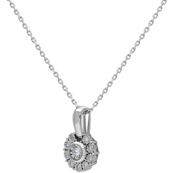 Collier Brillaxis  Collier  or blanc 18 carats fleur diamant