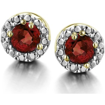 Boucles oreilles Brillaxis  Boucles d’oreilles  rubis or bicolore