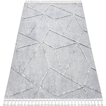 Tapis Rugsx  Tapis SEVILLA Z791C mosaïque gris / blanc Franges 240×330 cm
