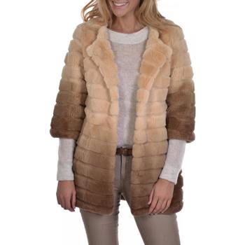 Veste Serge Pariente  LONG REX TIE AND DIE BEIGE