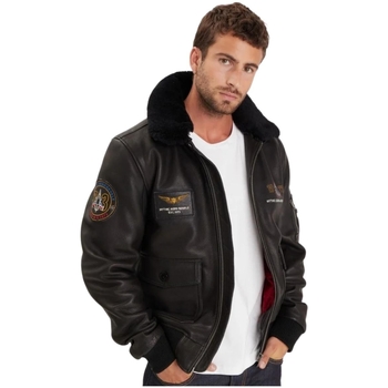 Blouson Daytona  Blouson aviateur en cuir homme  Ref 58184 Noir