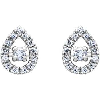 Boucles oreilles Brillaxis  Boucles d’oreilles goutte or blanc diamants