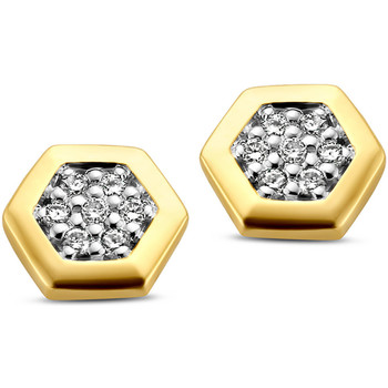 Boucles oreilles Brillaxis  Boucles d’oreilles or jaune 18 carats diamants